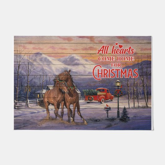 All Hearts Come Home For Christmas Deurmat (Voorkant)