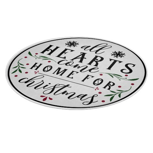 All Hearts Come Home For Christmas Snijplank (Hoek)