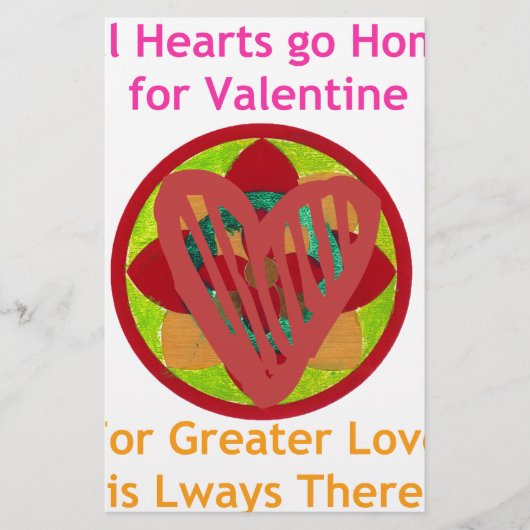 All Hearts Go Home voor Valentijn Art Print Briefpapier (Voorkant)