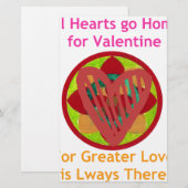 All Hearts Go Home voor Valentijn Art Print Briefpapier (Voorkant / Achterkant)