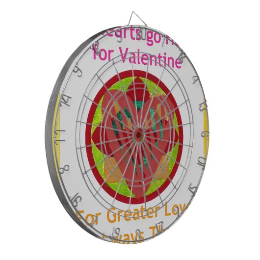 All Hearts Go Home voor Valentijn Art Print Dartbord (Voorkant Links)