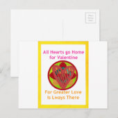 All Hearts Go Home voor Valentijn Art Print Feestdagenkaart (Voorkant / Achterkant)