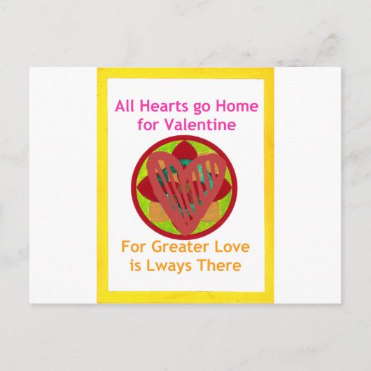 All Hearts Go Home voor Valentijn Art Print Feestdagenkaart (Voorkant)