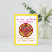 All Hearts Go Home voor Valentijn Art Print Feestdagenkaart (Staand voorkant)