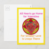All Hearts Go Home voor Valentijn Art Print Feestdagenkaart (Voorkant / Achterkant)