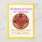 All Hearts Go Home voor Valentijn Art Print Feestdagenkaart (Voorkant)