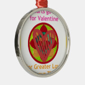 All Hearts Go Home voor Valentijn Art Print Metalen Ornament (Rechts)