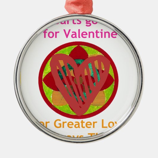 All Hearts Go Home voor Valentijn Art Print Metalen Ornament (Voorkant)