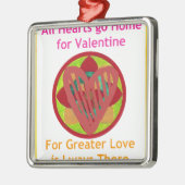 All Hearts Go Home voor Valentijn Art Print Metalen Ornament (Links)