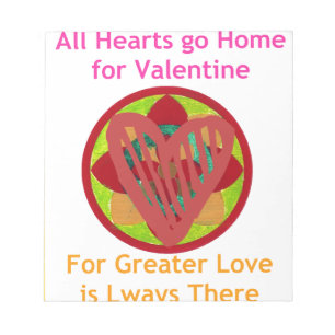 All Hearts Go Home voor Valentijn Art Print Notitieblok