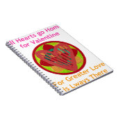 All Hearts Go Home voor Valentijn Art Print Notitieboek (Rechterzijde)