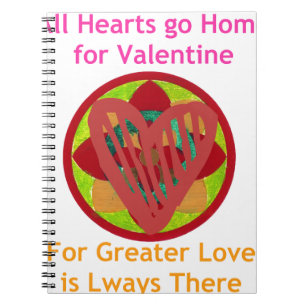 All Hearts Go Home voor Valentijn Art Print Notitieboek