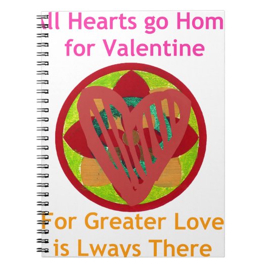 All Hearts Go Home voor Valentijn Art Print Notitieboek (Voorkant)