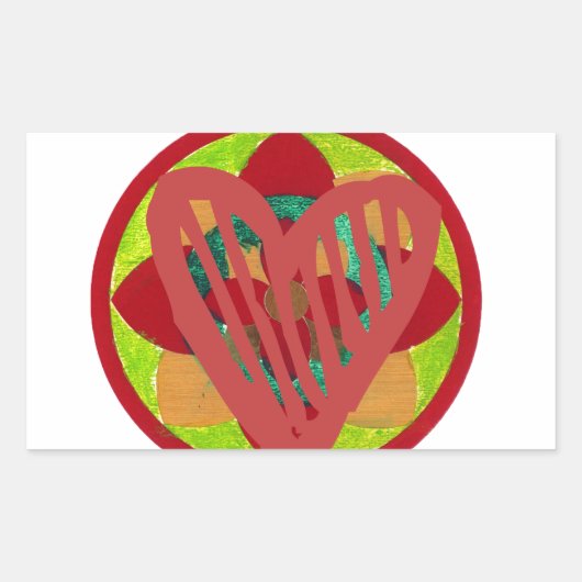 All Hearts Go Home voor Valentijn Art Print Rechthoekige Sticker (Voorkant)