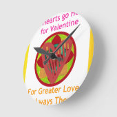 All Hearts Go Home voor Valentijn Art Print Ronde Klok (Hoek)