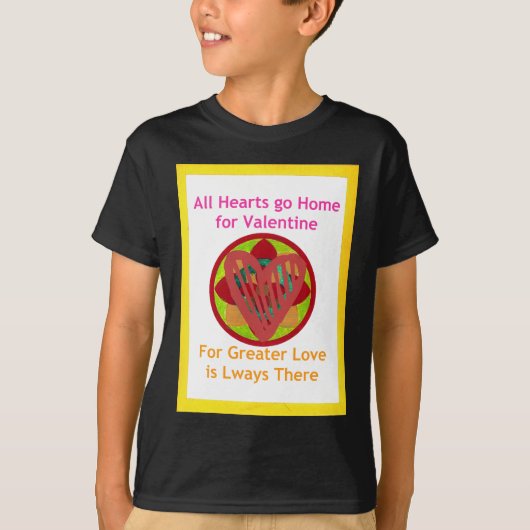 All Hearts Go Home voor Valentijn Art Print T-shirt (Voorkant)
