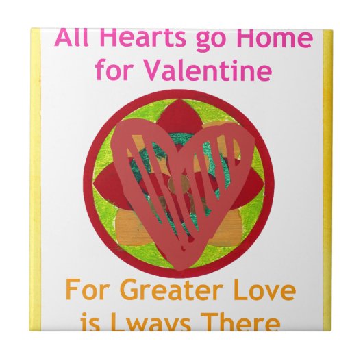 All Hearts Go Home voor Valentijn Art Print Tegeltje (Voorkant)