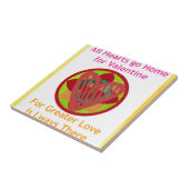 All Hearts Go Home voor Valentijn Art Print Tegeltje (Zijkant)