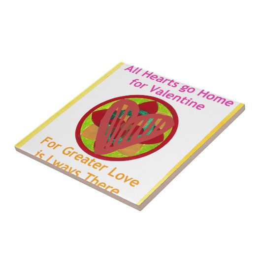 All Hearts Go Home voor Valentijn Art Print Tegeltje (Zijkant)