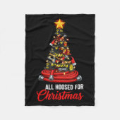 All Hoosed Christmas Firefighter Tree Shirt, Firem Fleece Deken (Voorkant)