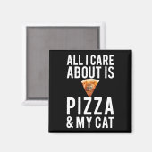 All i care about is pizza & my cat magneet (Voorkant / Achterkant)