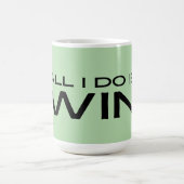 "All I Do Is Win" Minimalist Motivational Message Koffiemok (Center)