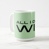 "All I Do Is Win" Minimalist Motivational Message Koffiemok (Voorkant links)