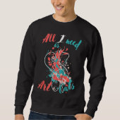All I need is and Cats Cool Line Raglan Baseball Trui (Voorkant)