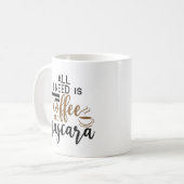 All I Need Is Coffee And Mascara Koffiemok (Voorkant links)