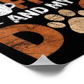 All I Need Is Coffee And My Dog Funny Dogs Lover Poster (Hoek)