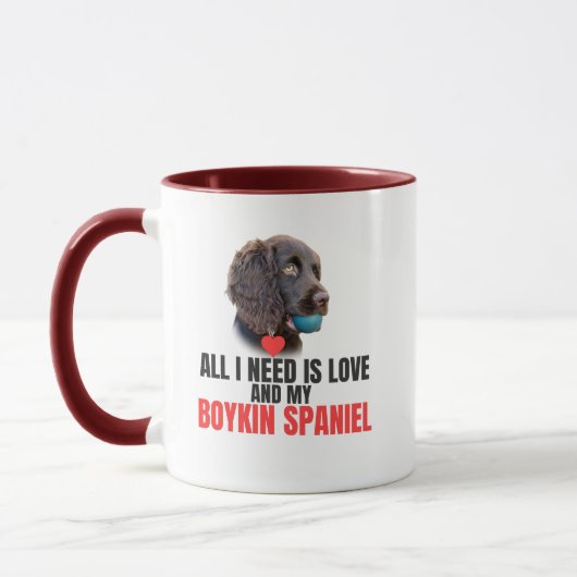 All I Need Is Love and My Boykin Spaniel Gift Mok (Links)