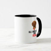 All I Need Is Love and My Vizsla Coffee Mok (Voorkant rechts)