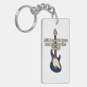 All i need is love and playing the guitar funny sleutelhanger (Voorkant Links)