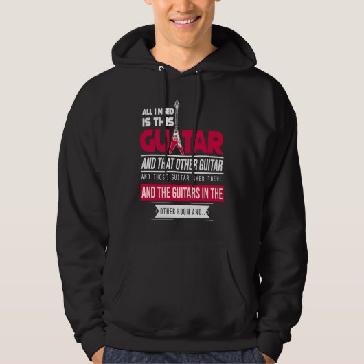 All I Need Is This Guitarist Music Lover Bass Spi Hoodie (Voorkant)
