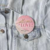 All I Sea Is Love Beach Bruiloftsborrel Ronde Button 7,6 Cm (In situ)