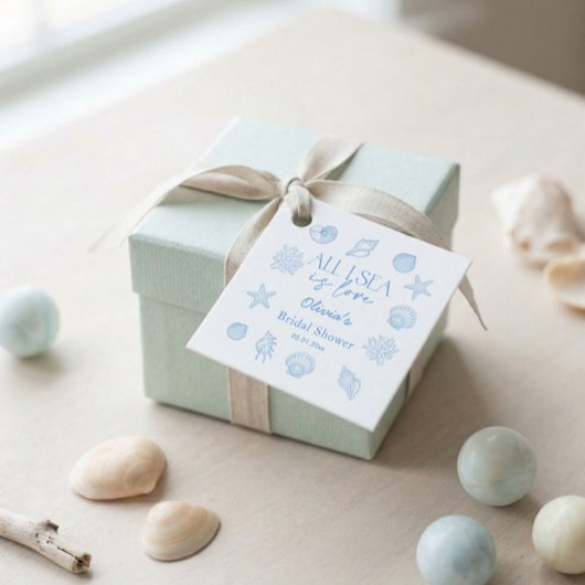 All I Sea Is Love Bridal Shower Bedankjes Labels
