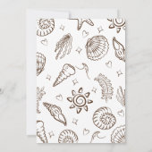 All I Sea is Love Brown Seashells Doodles  Kaart (Achterkant)