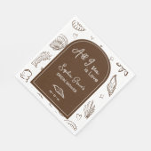 All I Sea is Love Brown Seashells Doodles  Servet (Hoek)