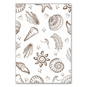 All I Sea is Love Brown Seashells Kaart (Achterkant)