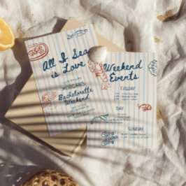 All I Sea is Love Coastal Bachelorette Kaart