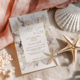 All I Sea Is Love Coastal Bridal Shower Kaart