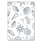 All I Sea is Love Dark Blue Seashells Kaart (Achterkant)
