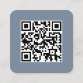 All I Sea is Love Dusty Blue QR Code Bridal Shower Informatiekaartje (Achterkant)