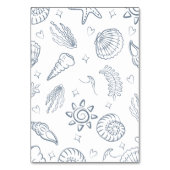 All I Sea is Love Dusty Blue Seashells Kaart (Achterkant)