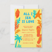 All I Sea Is Love Kust Boho Bruids Custom Kaart (Voorkant)