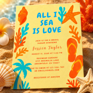 All I Sea Is Love Kust Boho Bruids Custom Kaart