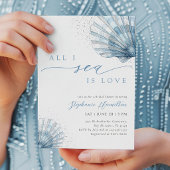 All I Sea Is Love Kust Bruiloftsborrel Uitnodiging