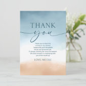 All I Sea Is Love Oceaan Strand Bruidsfeest Bedankkaart (Staand voorkant)