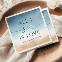 All I Sea Is Love Oceaan Strand Bruidsfeest