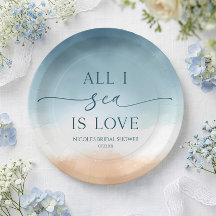 All I Sea Is Love Oceaan Strand Bruiloftsshower